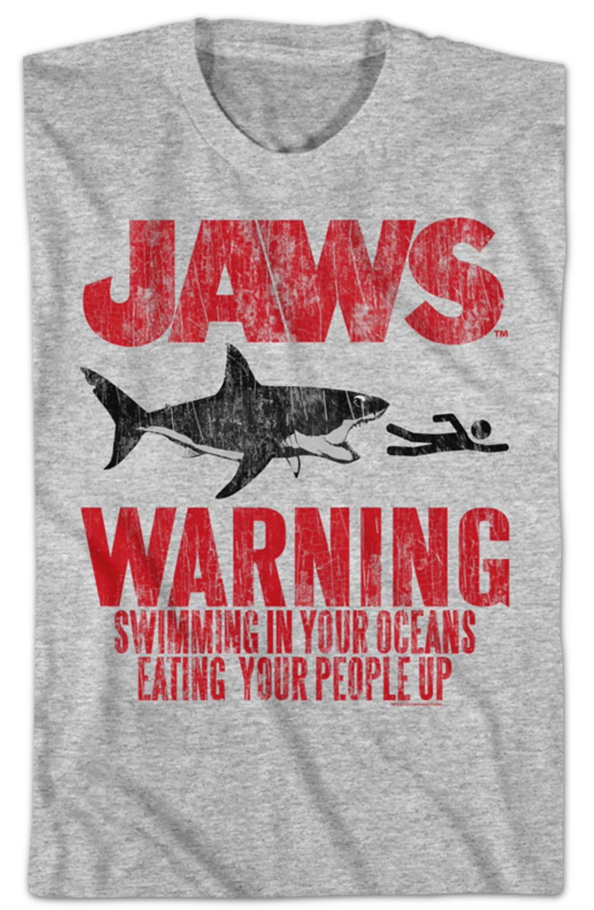 Warning Jaws T-Shirt - Image 2