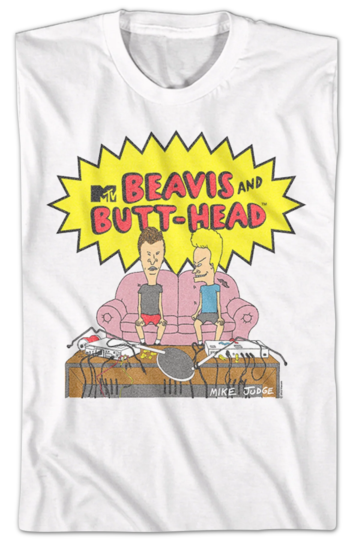 Watching TV Beavis And Butt-Head T-Shirt - Image 2