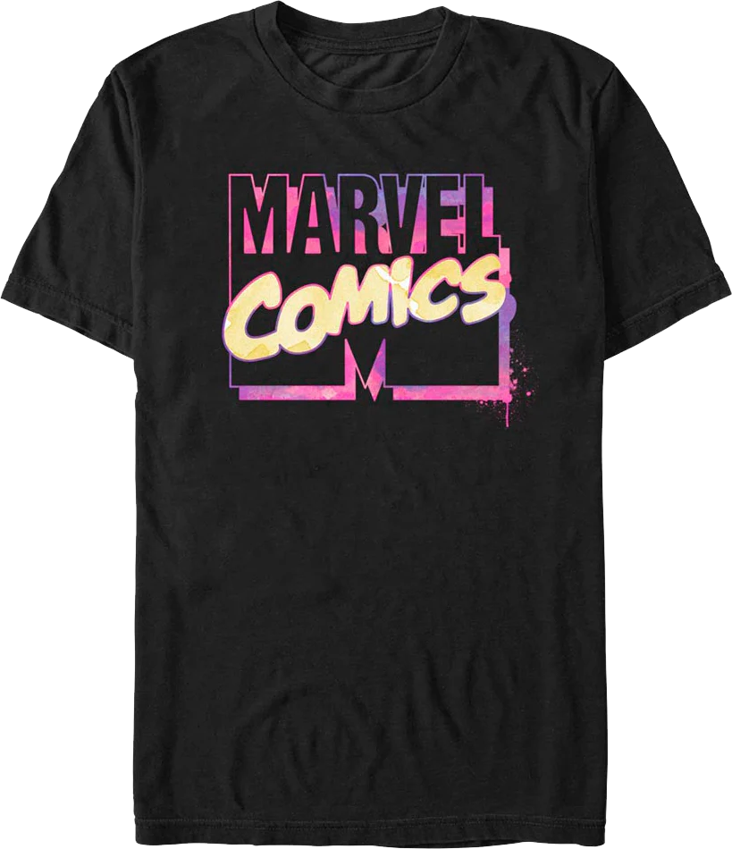 Watercolor Logo Marvel Comics T-Shirt