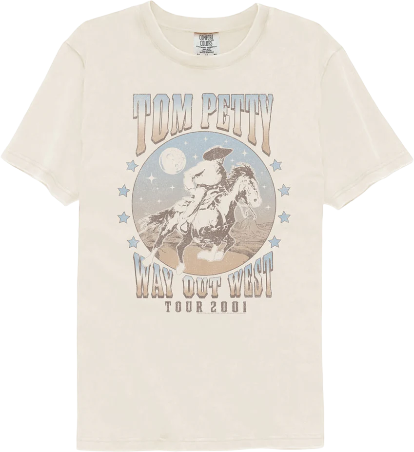Way Out West Tom Petty Comfort Colors Brand T-Shirt