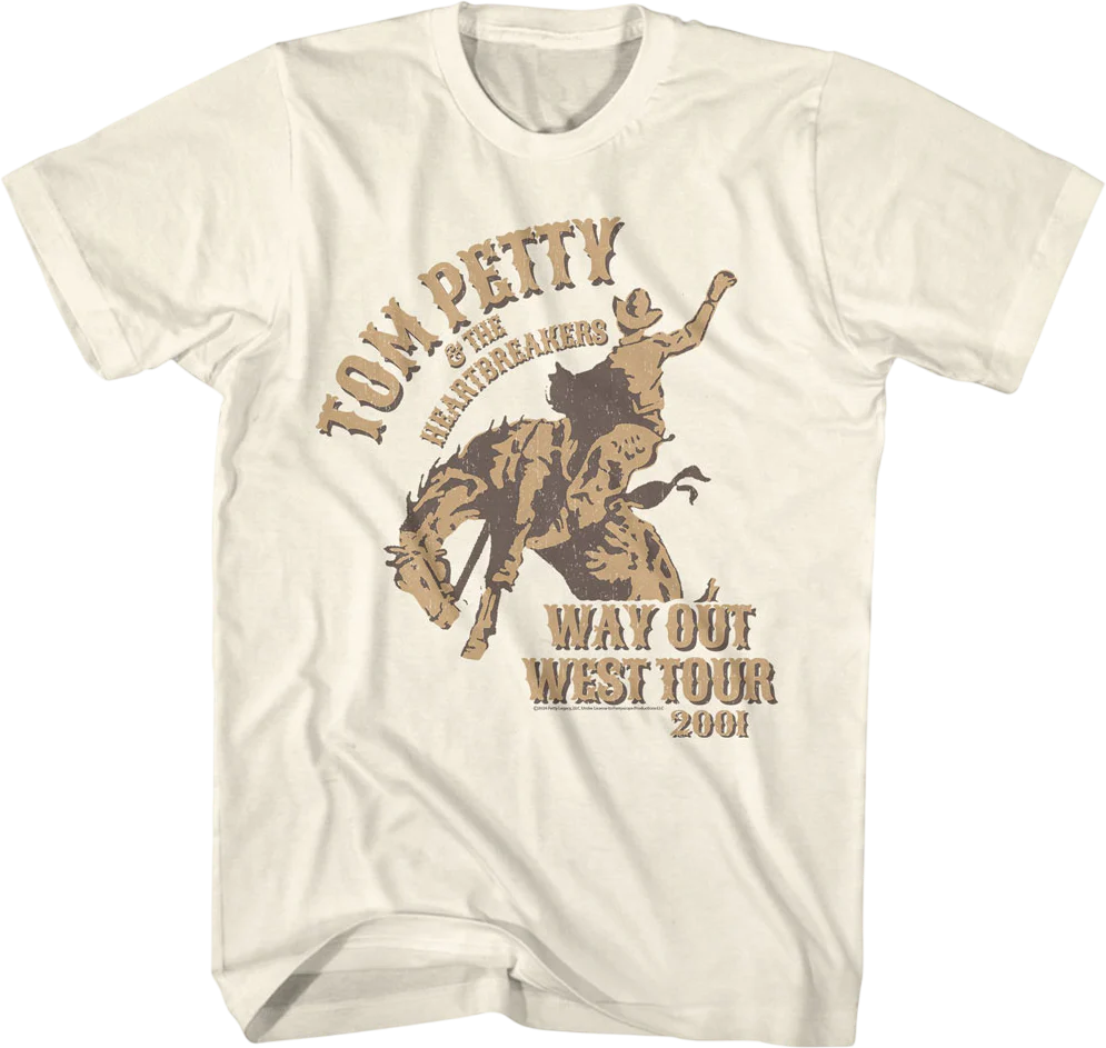 Way Out West Tour 2001 Tom Petty T-Shirt