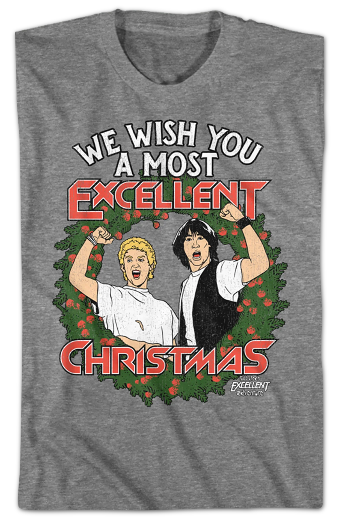 We Wish You A Most Excellent Christmas Bill And Ted T-Shirt - Image 2