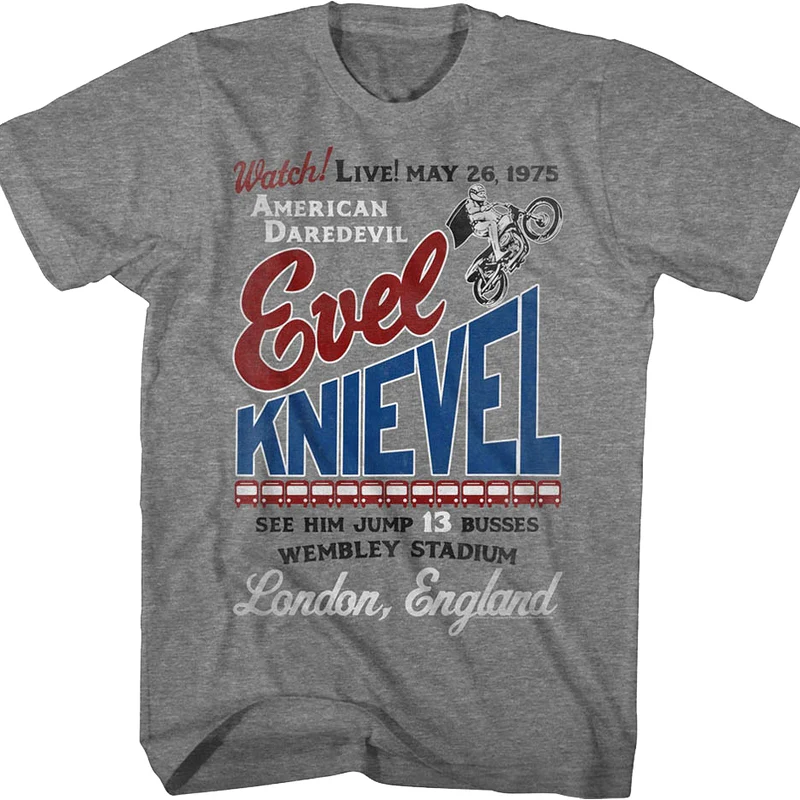 Wembley Stadium Evel Knievel T-Shirt