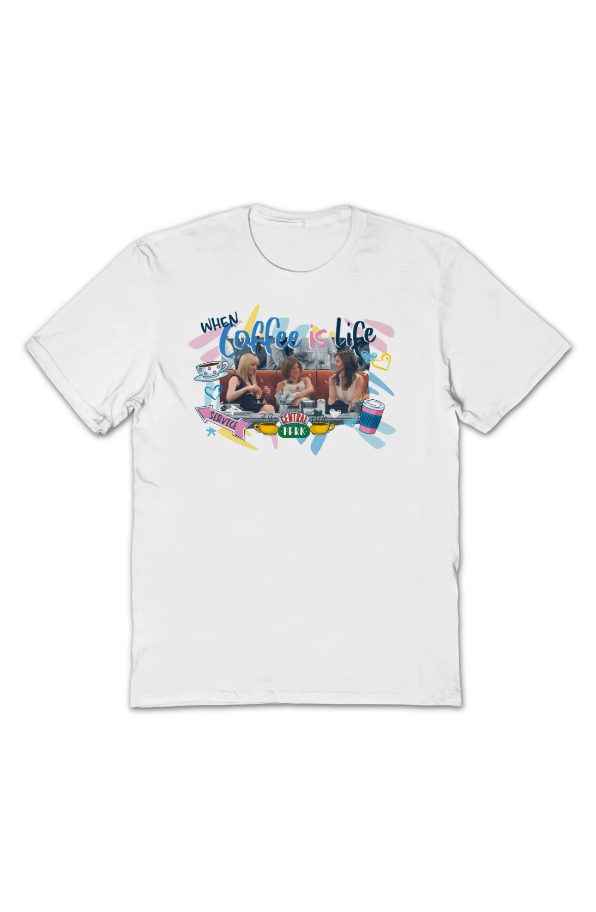 When Coffee Is Life Friends T-Shirt - Image 2