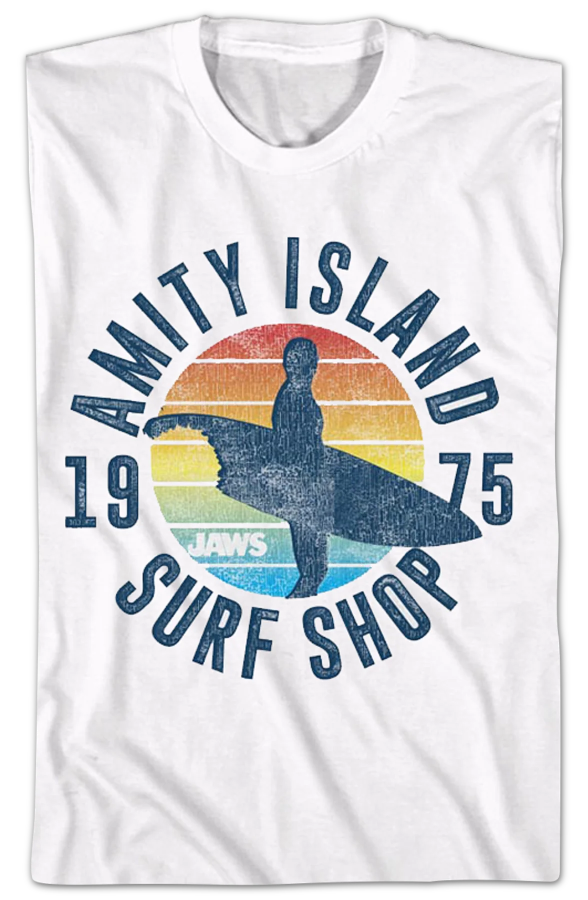 White Amity Island Surf Shop Jaws T-Shirt - Image 2