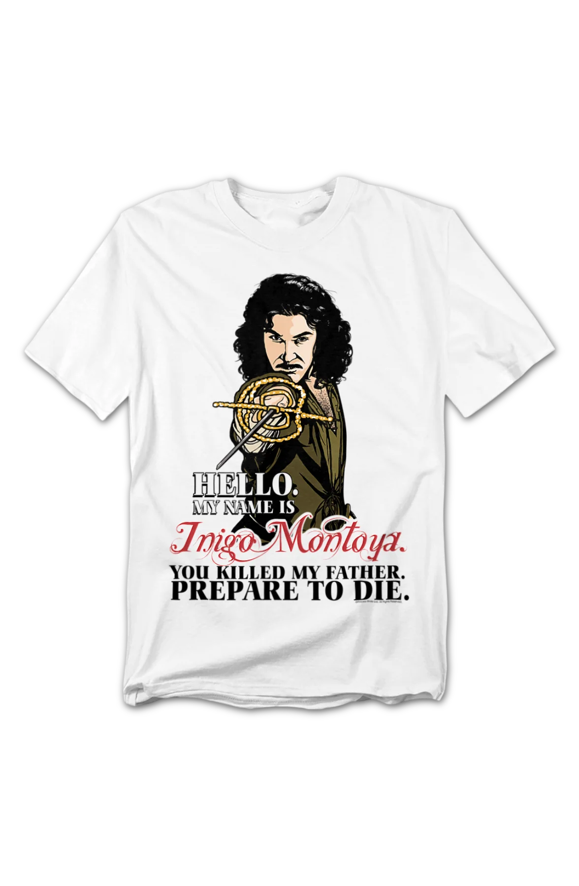 White Inigo Montoya Illustration Princess Bride T-Shirt - Image 2