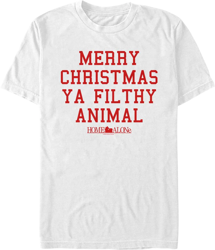 White Merry Christmas Ya Filthy Animal Home Alone T-Shirt