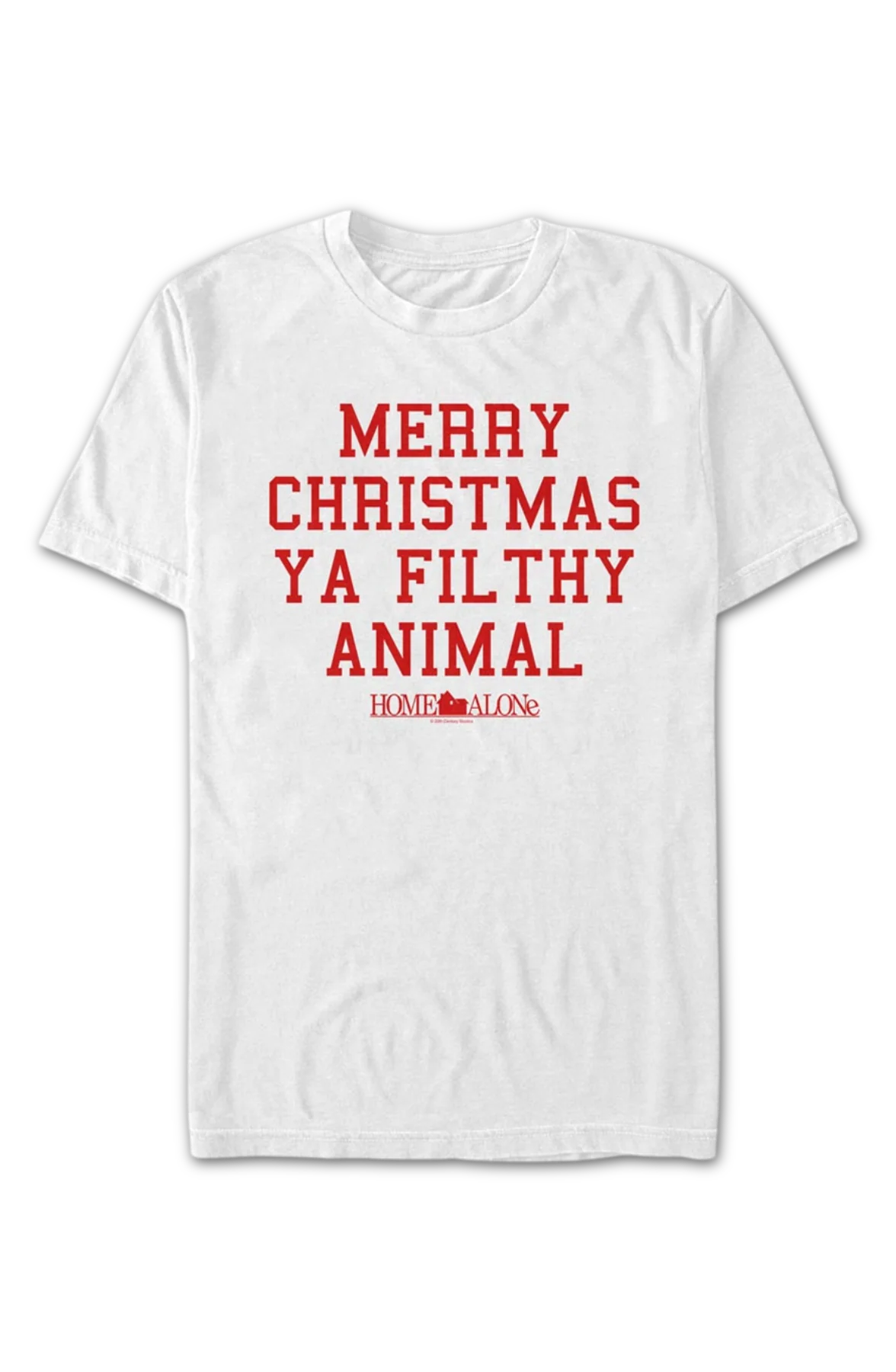 White Merry Christmas Ya Filthy Animal Home Alone T-Shirt - Image 2