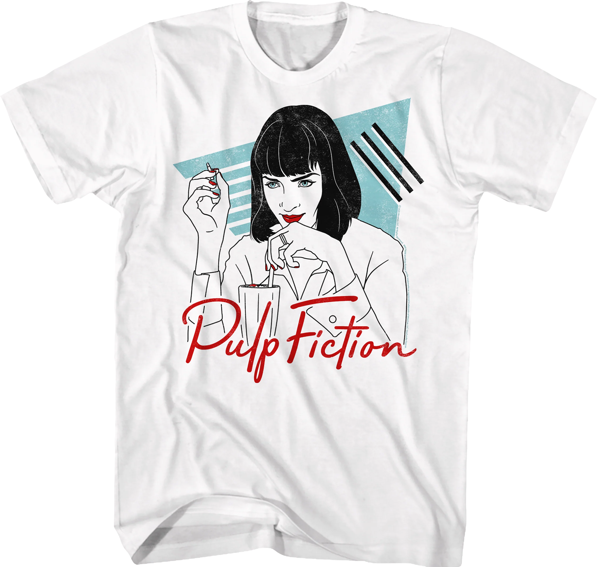 White Mia Wallace Pulp Fiction T-Shirt