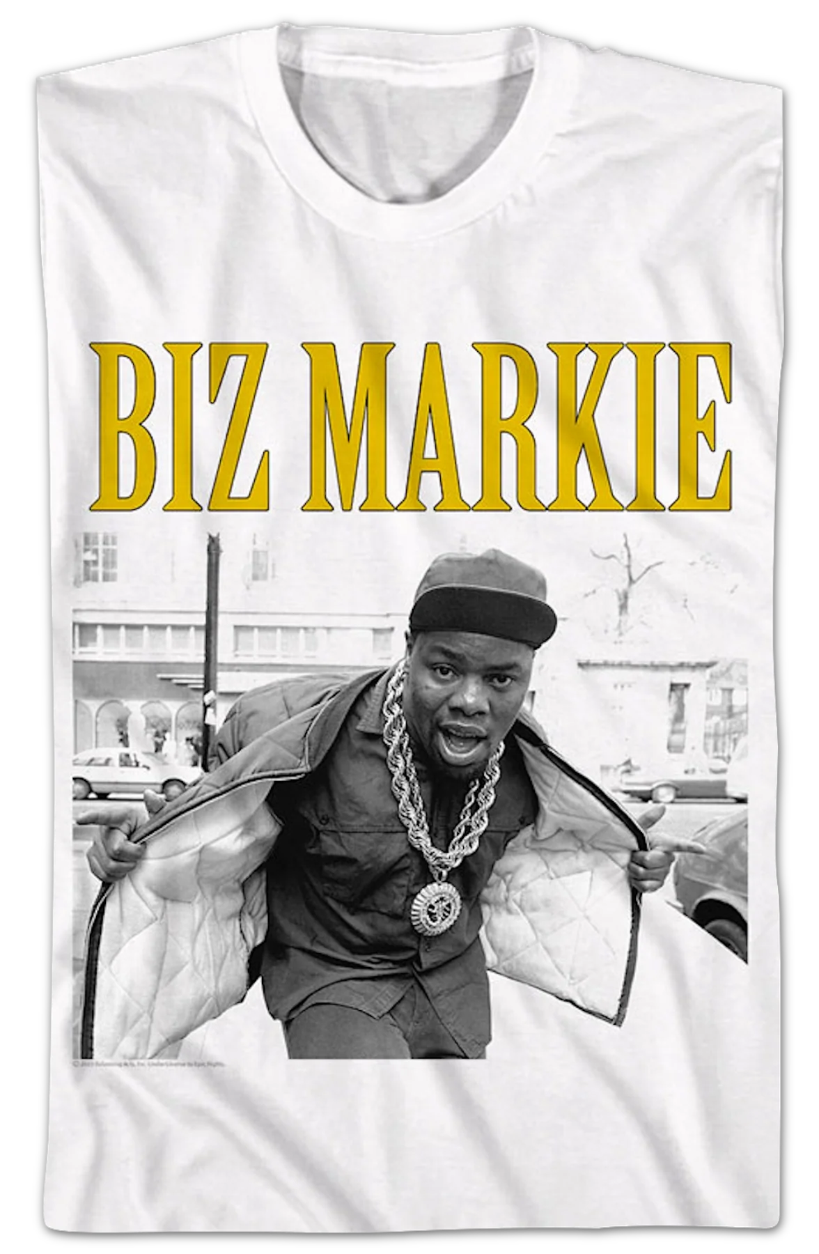 White Photo Biz Markie T-Shirt - Image 2
