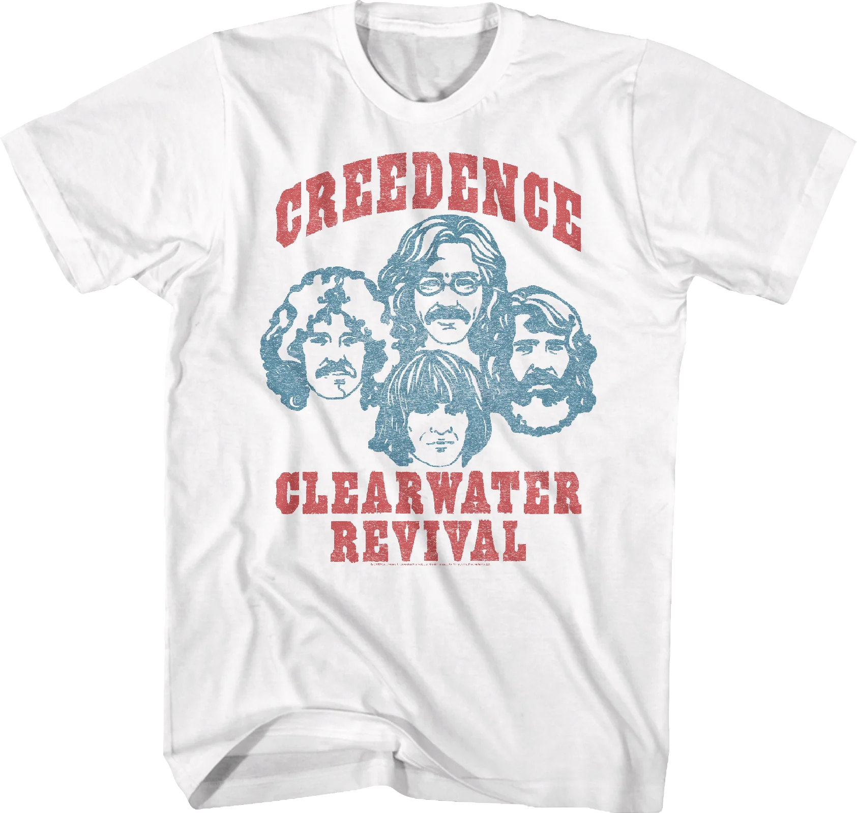 White Sketches Creedence Clearwater Revival T-Shirt