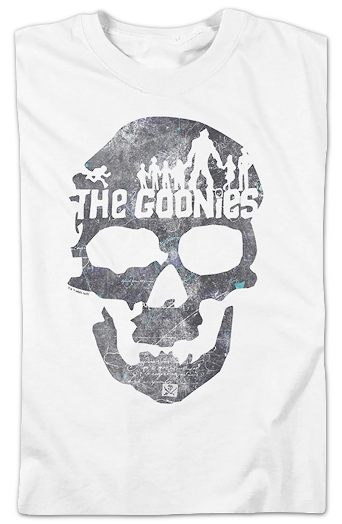 White Skull Silhouettes Goonies T-Shirt - Image 2
