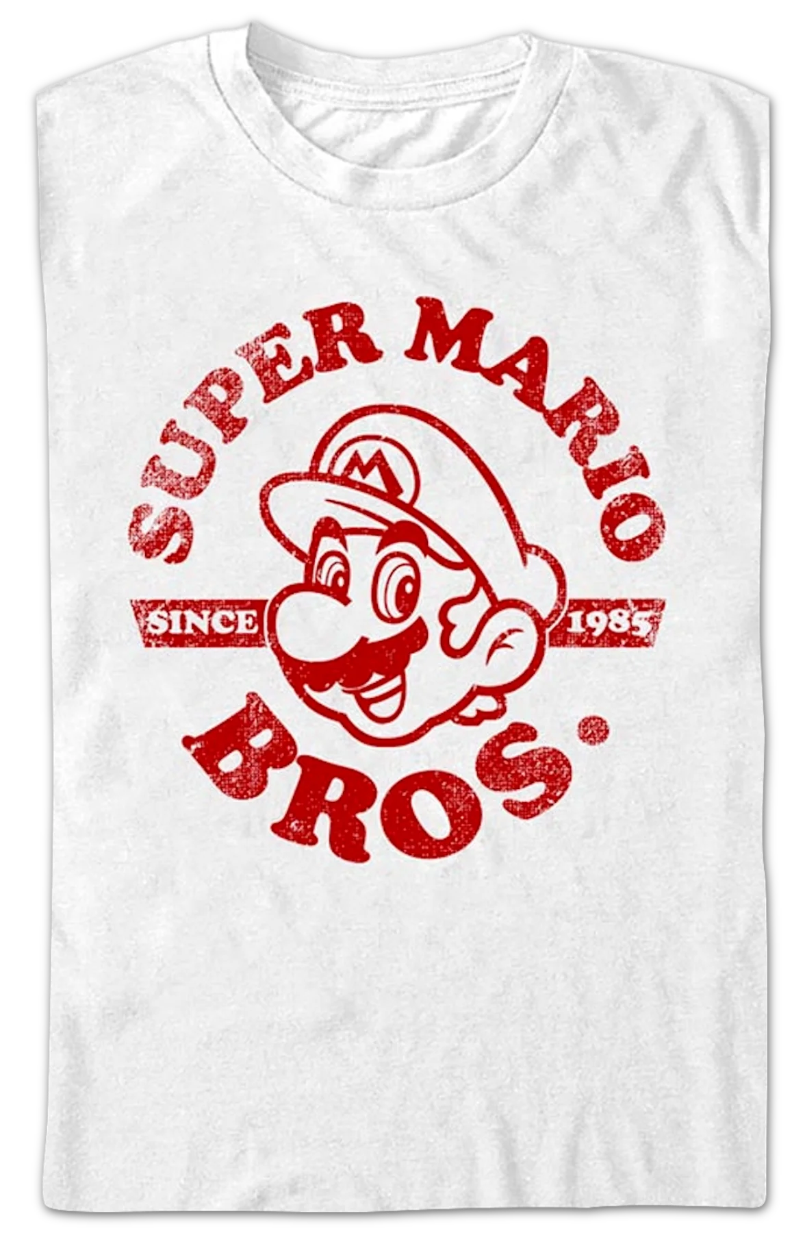 White Super Mario Bros. Distressed Since 1985 Nintendo T-Shirt - Image 2