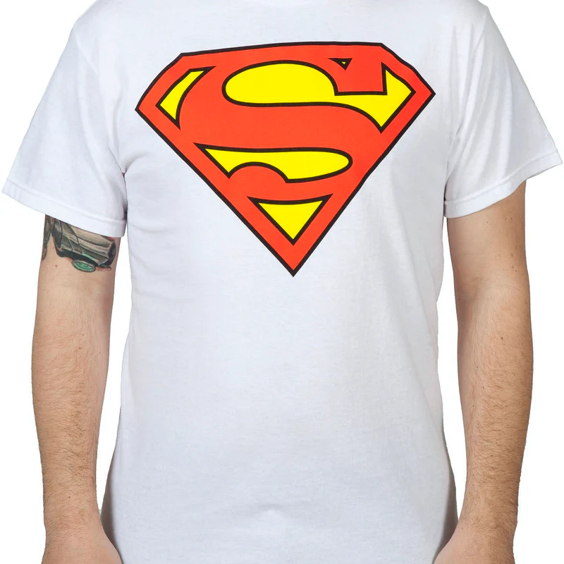 White Superman Logo Shirt