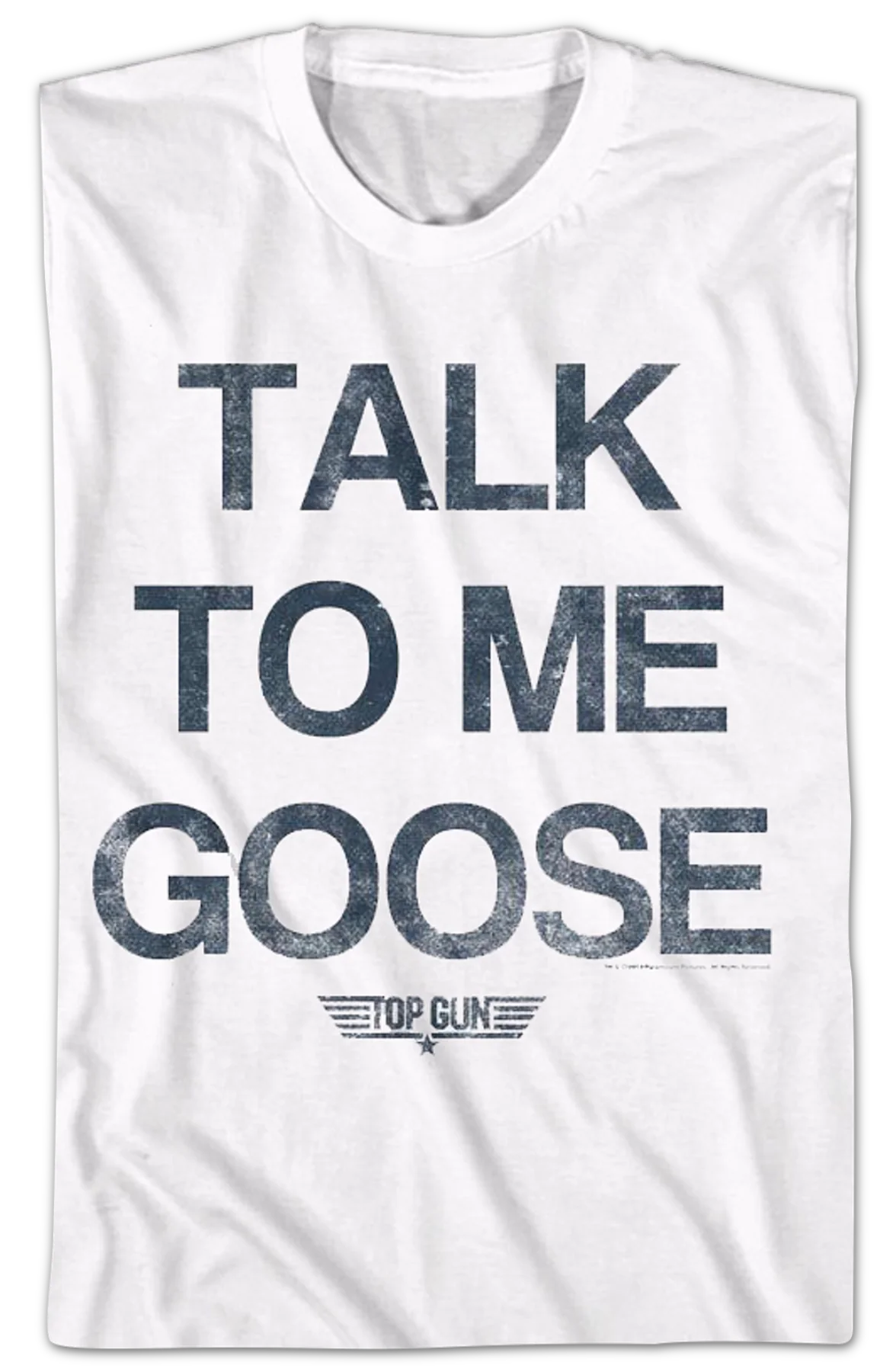 White Talk To Me Goose Top Gun T-Shirt - Image 2