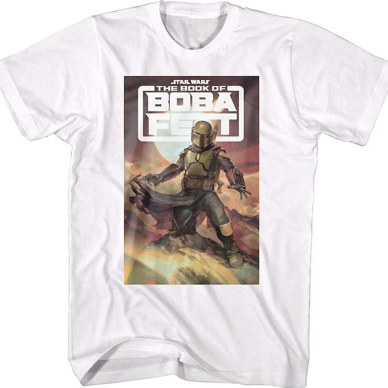 White The Book Of Boba Fett Poster Star Wars T-Shirt