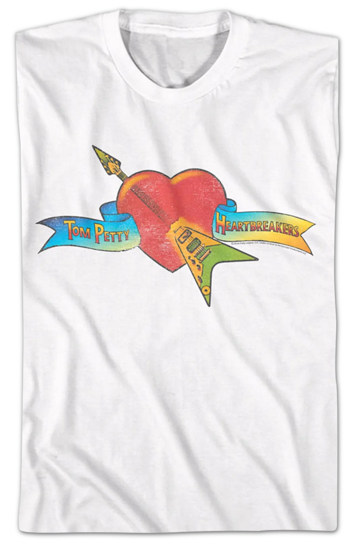 White Vintage Logo Tom Petty & The Heartbreakers T-Shirt - Image 2