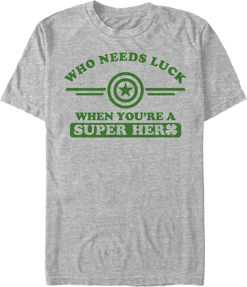 Who Needs Luck Captain America Marvel Comics T-Shirt