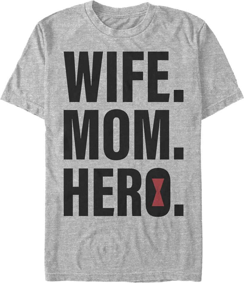Wife Mom Hero Black Widow Marvel Comics T-Shirt
