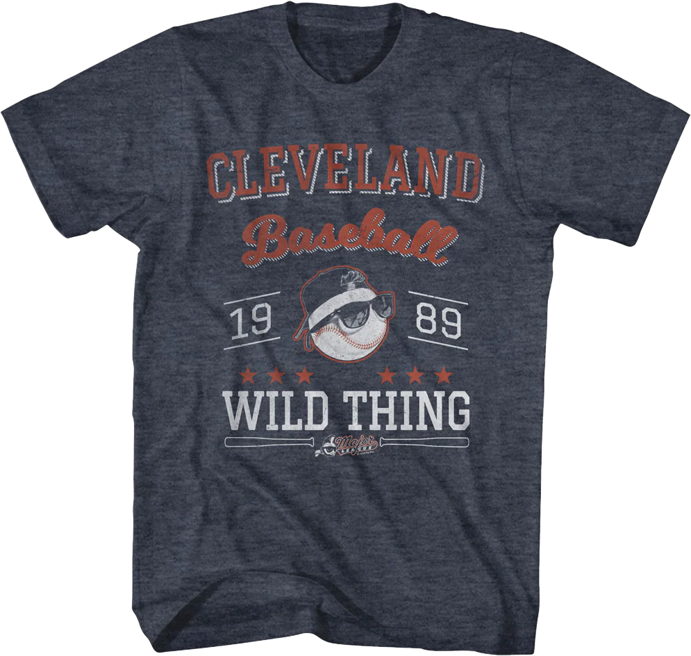 Wild Thing Cleveland Baseball 1989 Major League T-Shirt