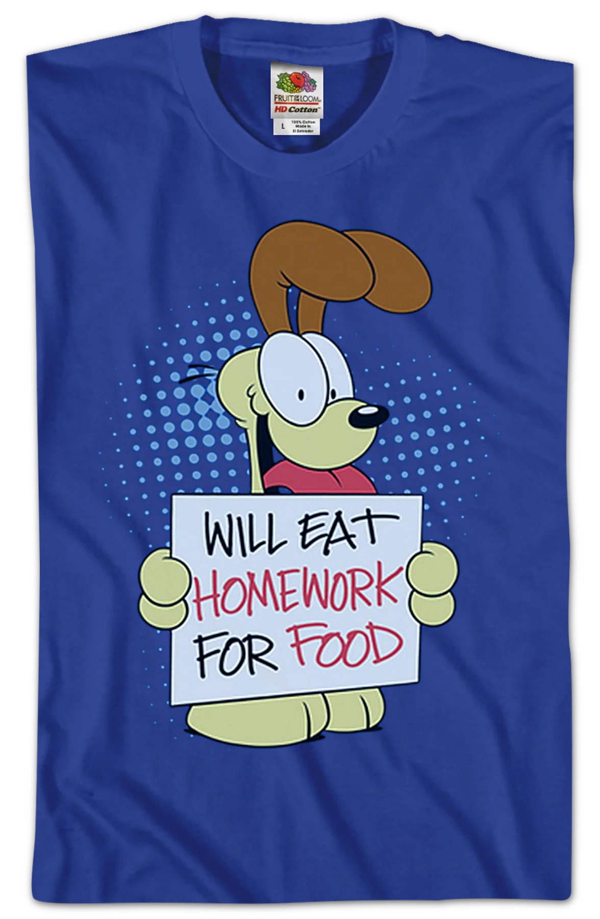 Will Eat Homework Garfield T-Shirt - Image 2