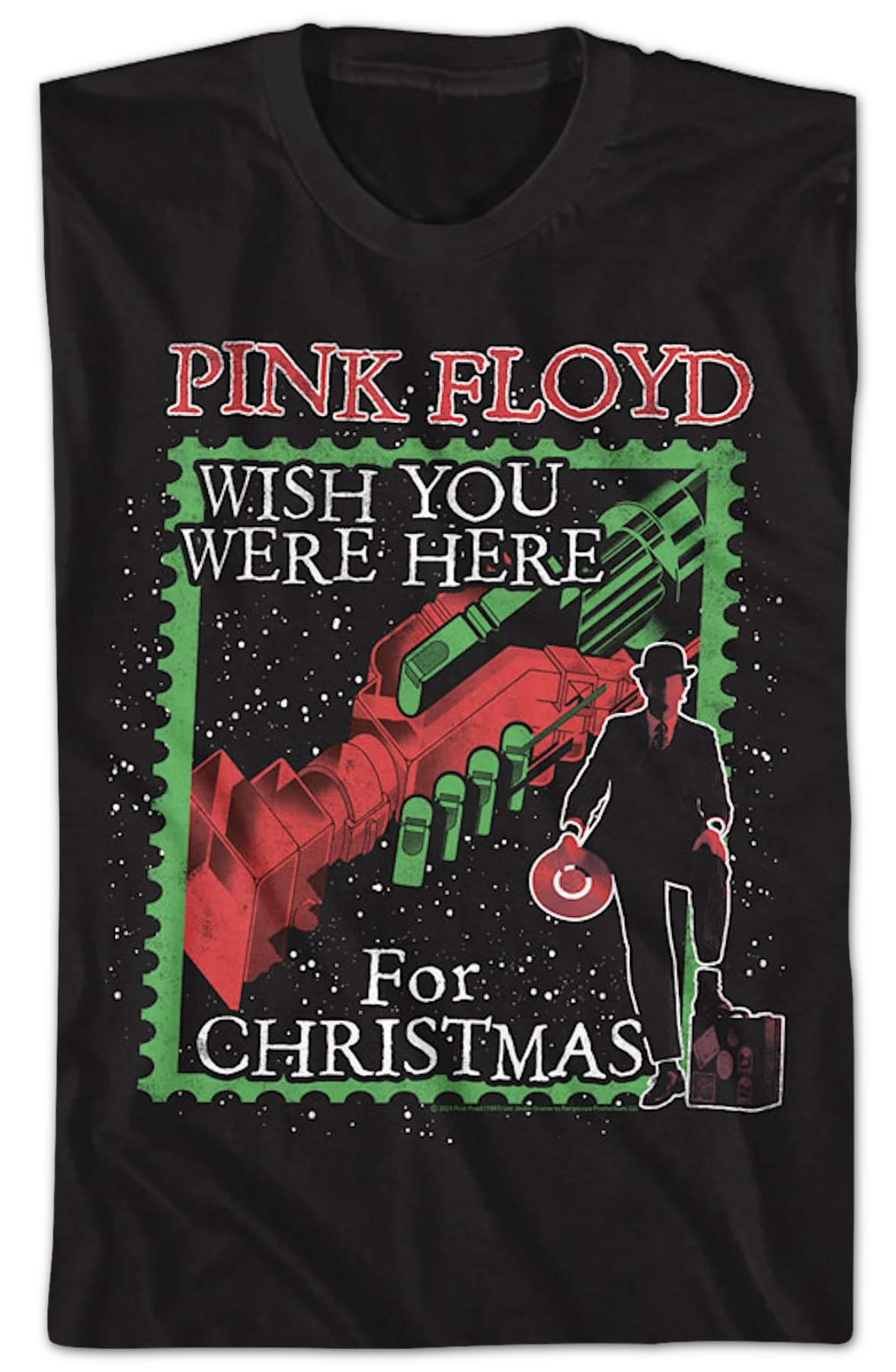 Wish You Were Here For Christmas Pink Floyd T-Shirt - Image 2