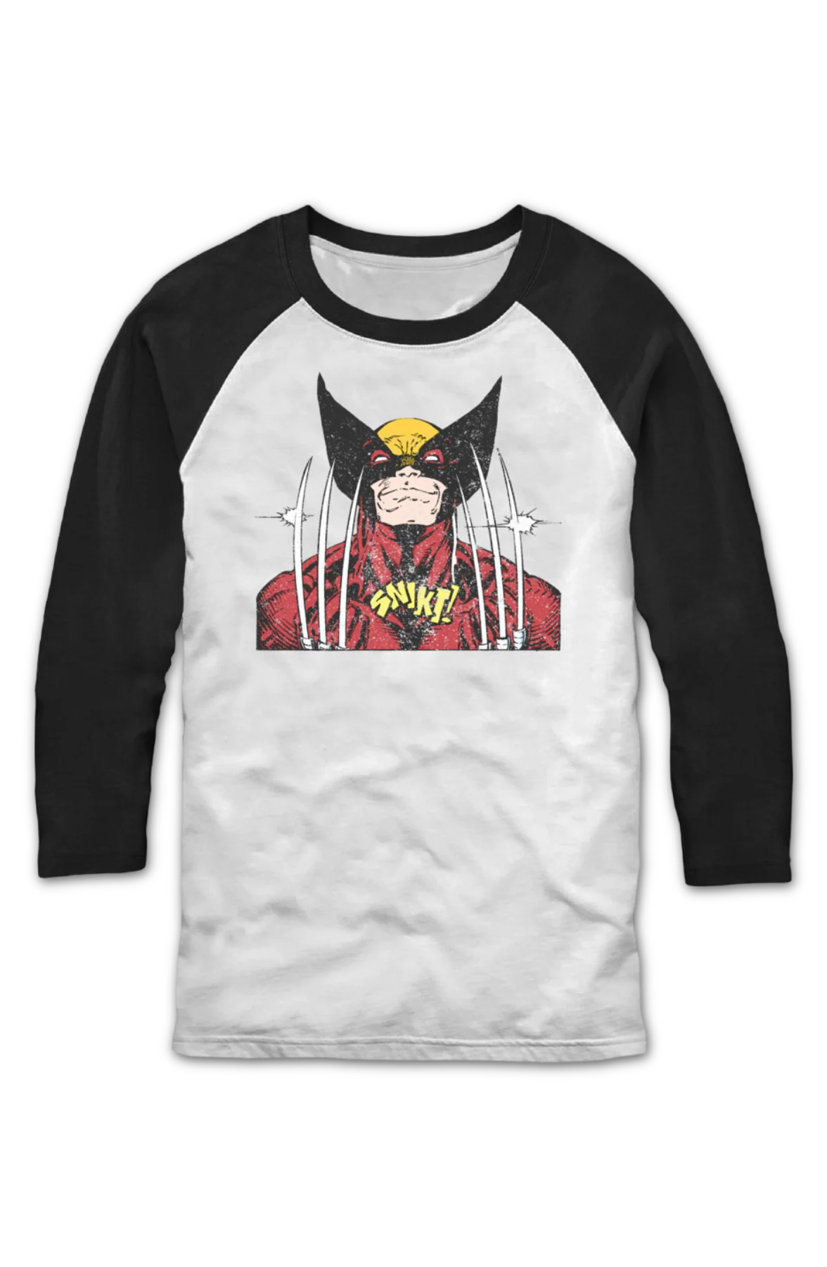 Wolverine Snikt Marvel Comics Raglan Baseball Shirt - Image 2
