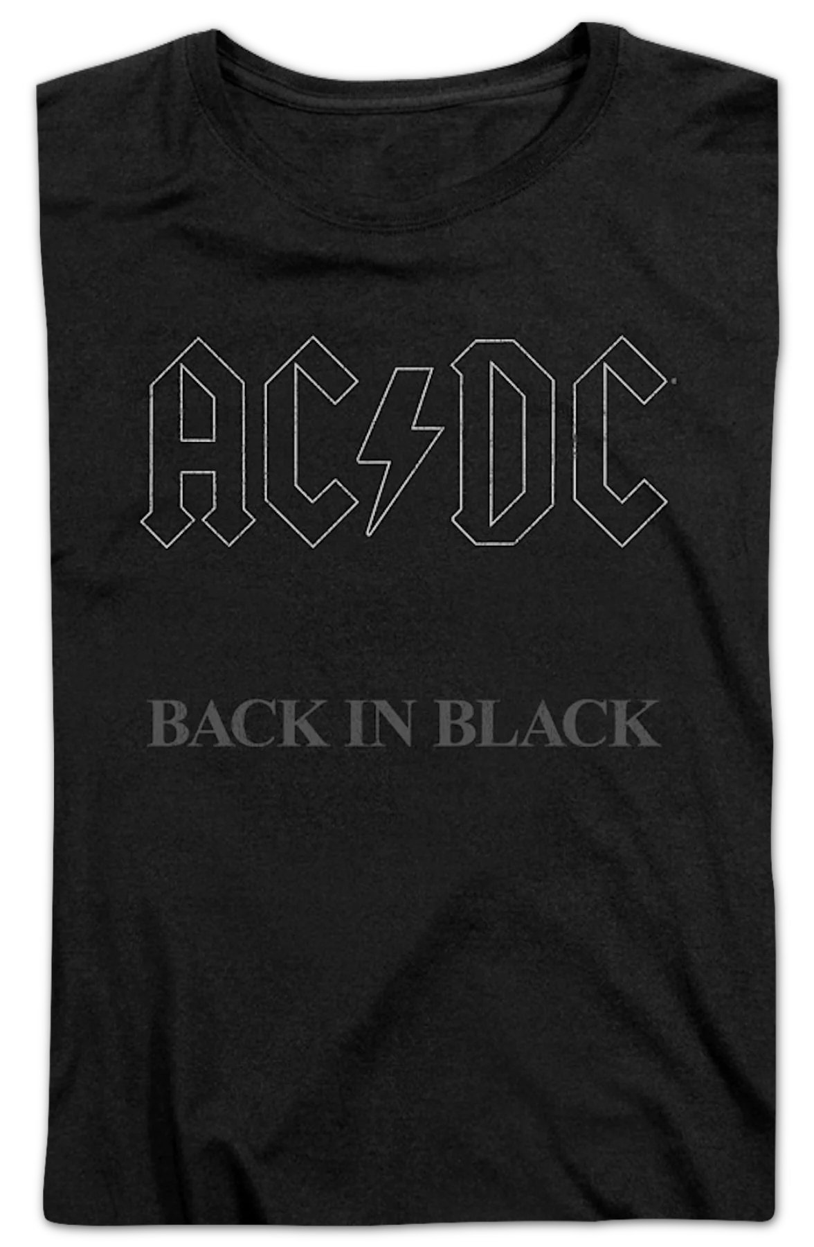 Womens ACDC Back In Black Shirt - Image 2