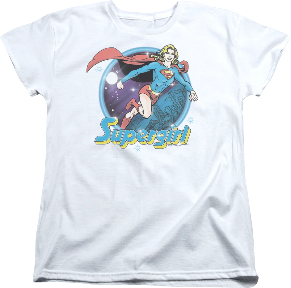 Womens Airbrush Supergirl Shirt