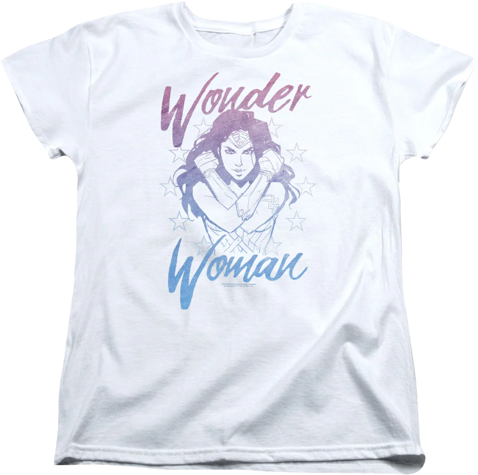 Womens Arms Crossed Wonder Woman Shirt