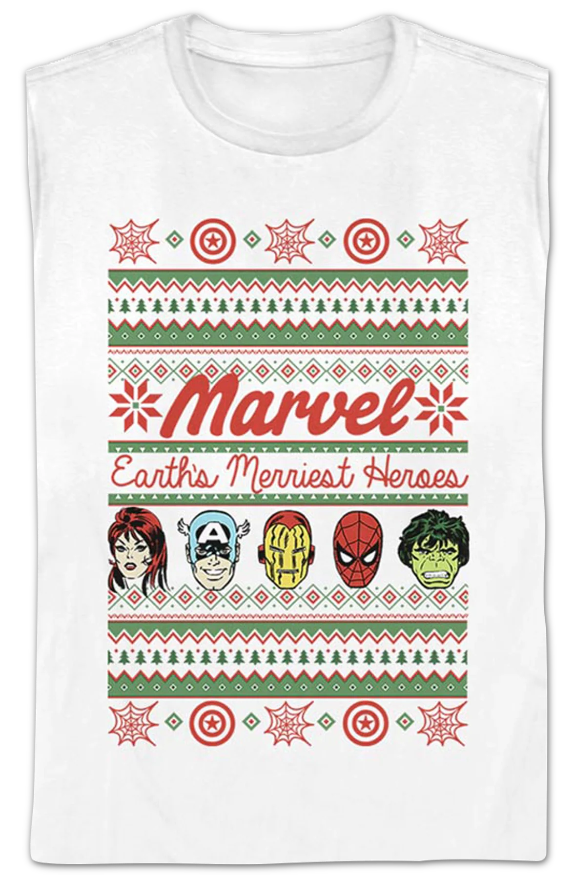 Womens Avengers Earth's Merriest Heroes Marvel Comics Shirt - Image 2