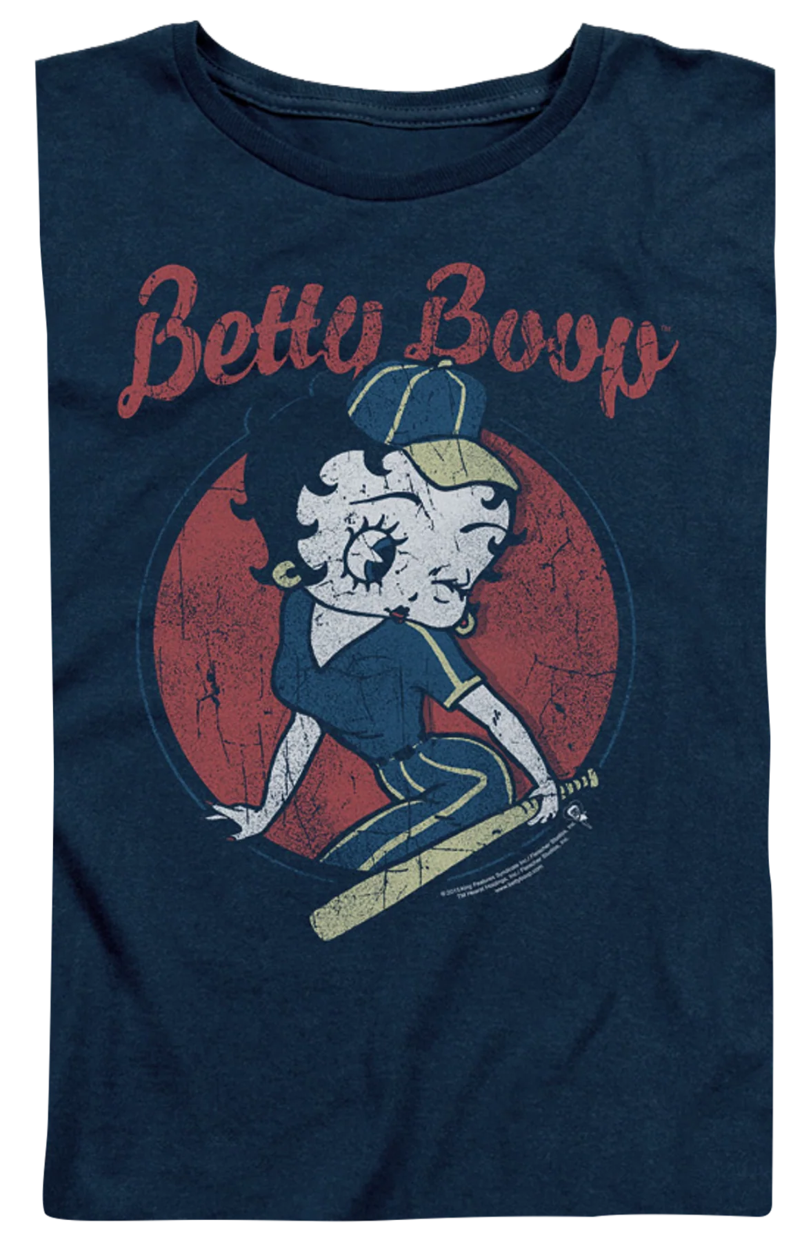 Womens Baseball Betty Boop Shirt - Image 2