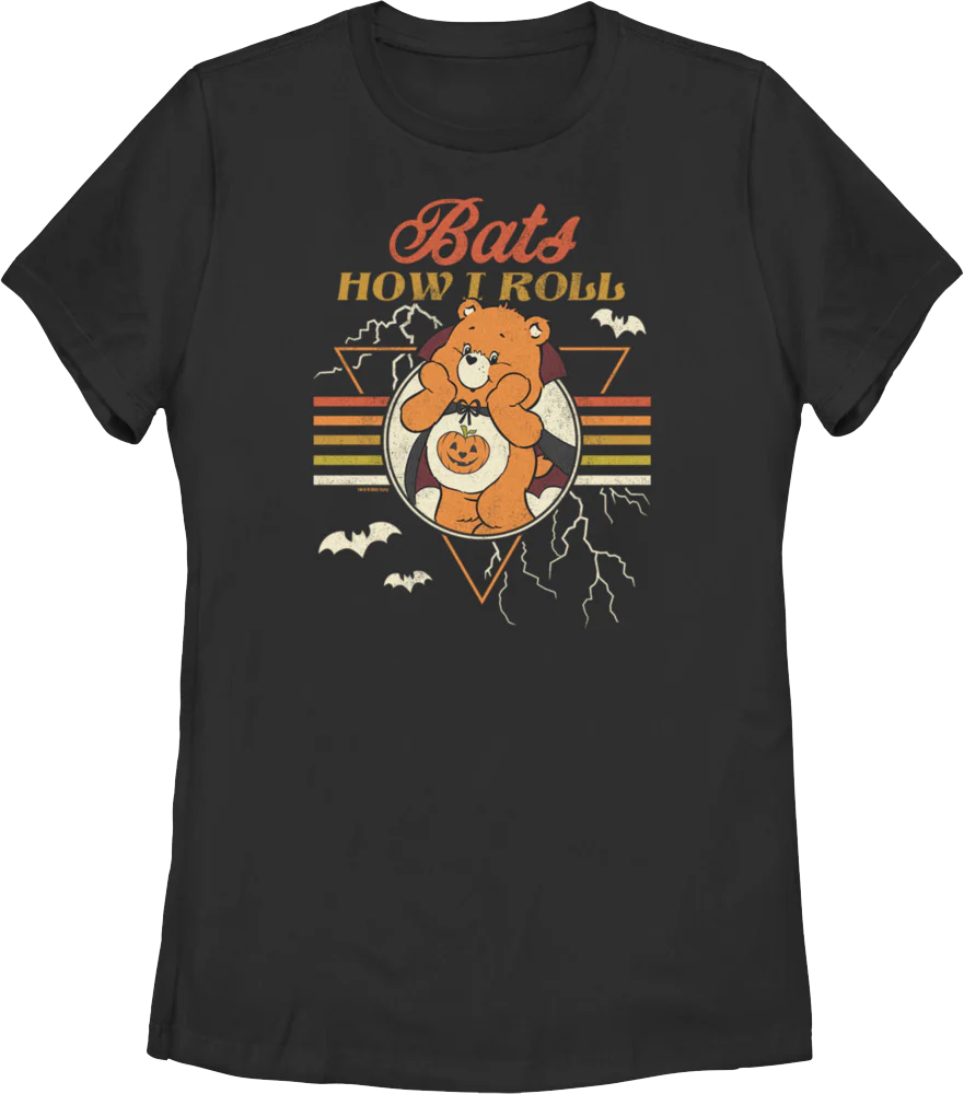 Womens Bats How I Roll Care Bears Shirt