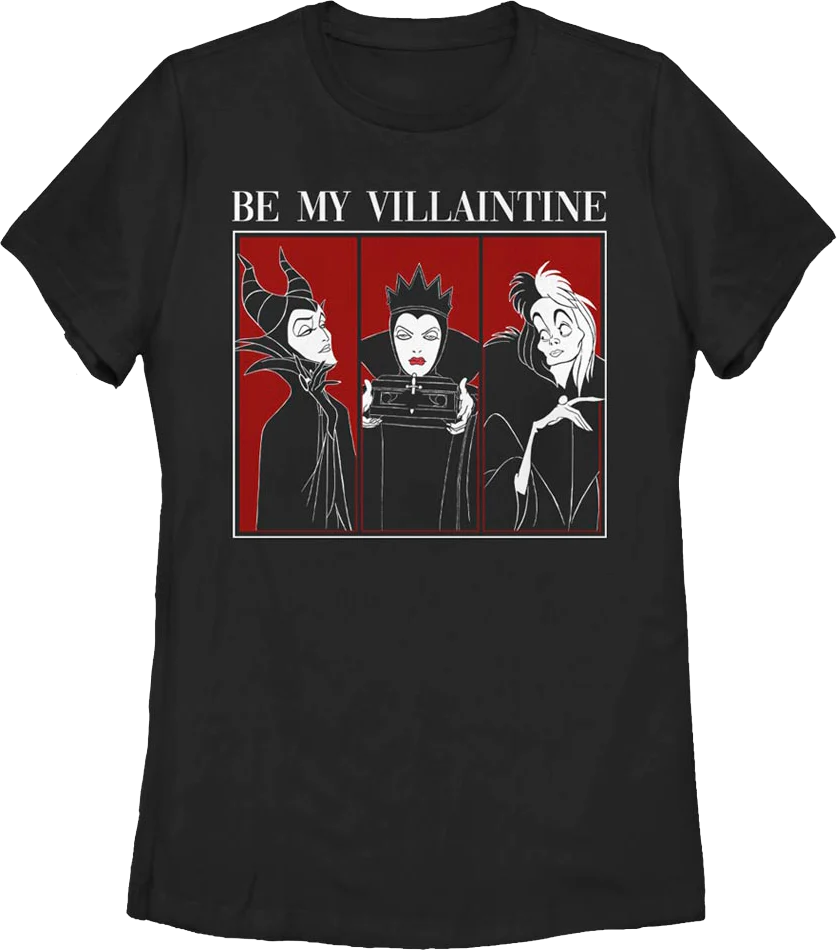 Womens Be My Villaintine Disney Shirt