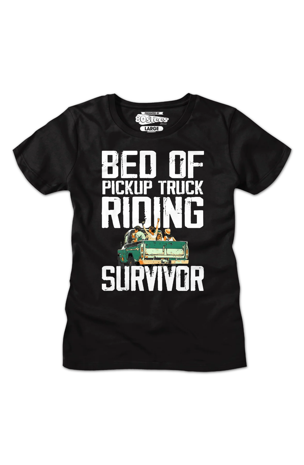 Womens Bed Of Pickup Truck Riding Survivor Shirt - Image 2