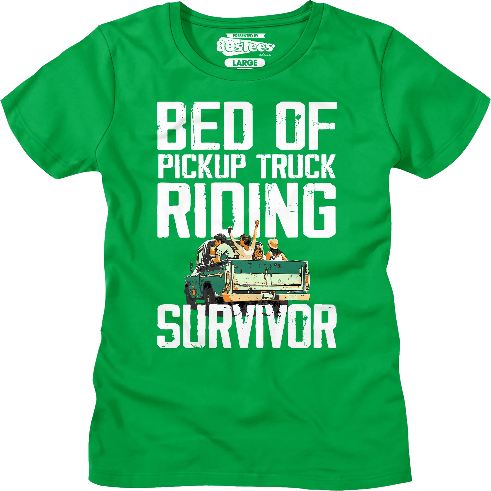 Womens Bed Of Pickup Truck Riding Survivor Shirt - Image 4