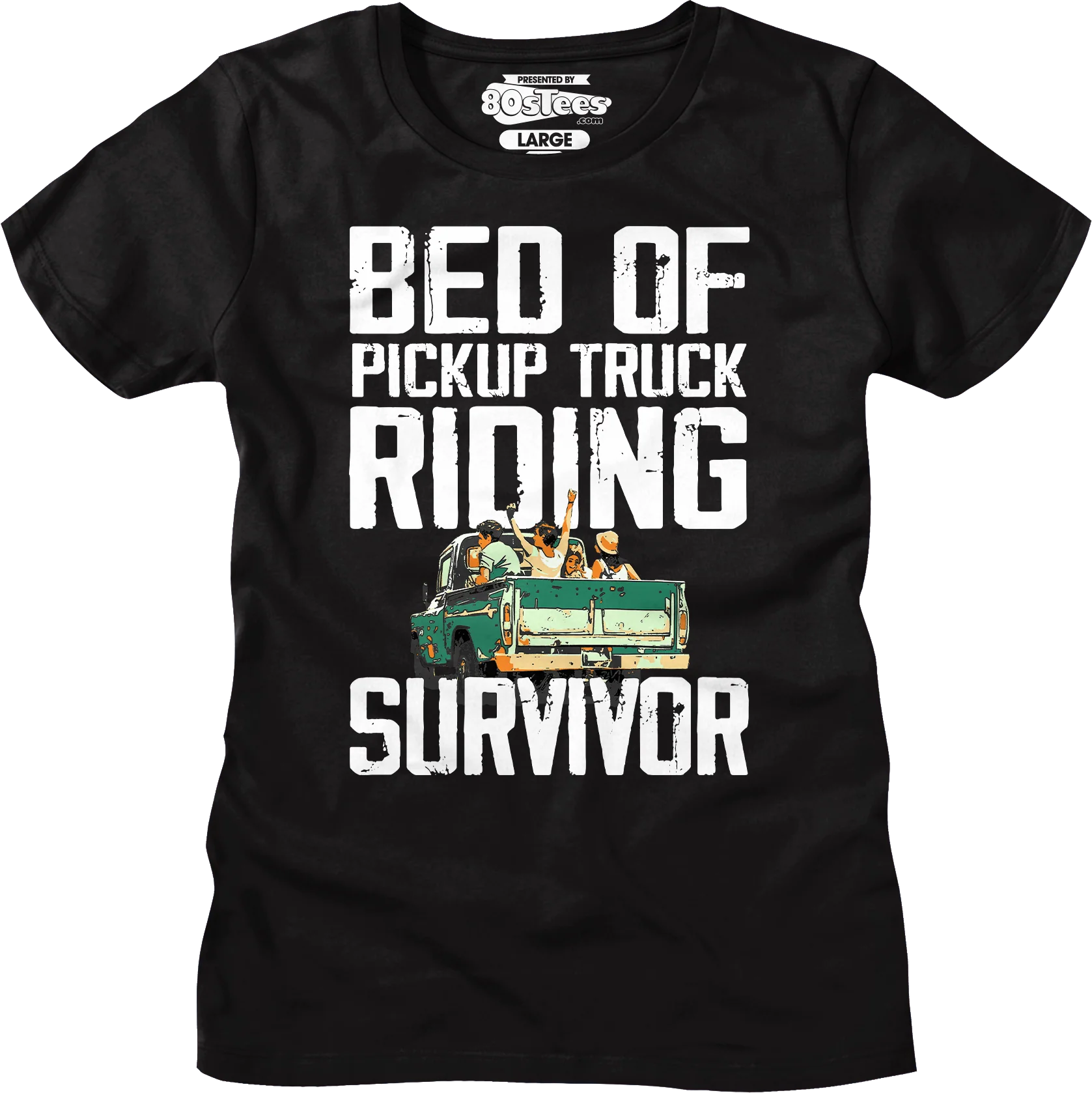Womens Bed Of Pickup Truck Riding Survivor Shirt - Image 6
