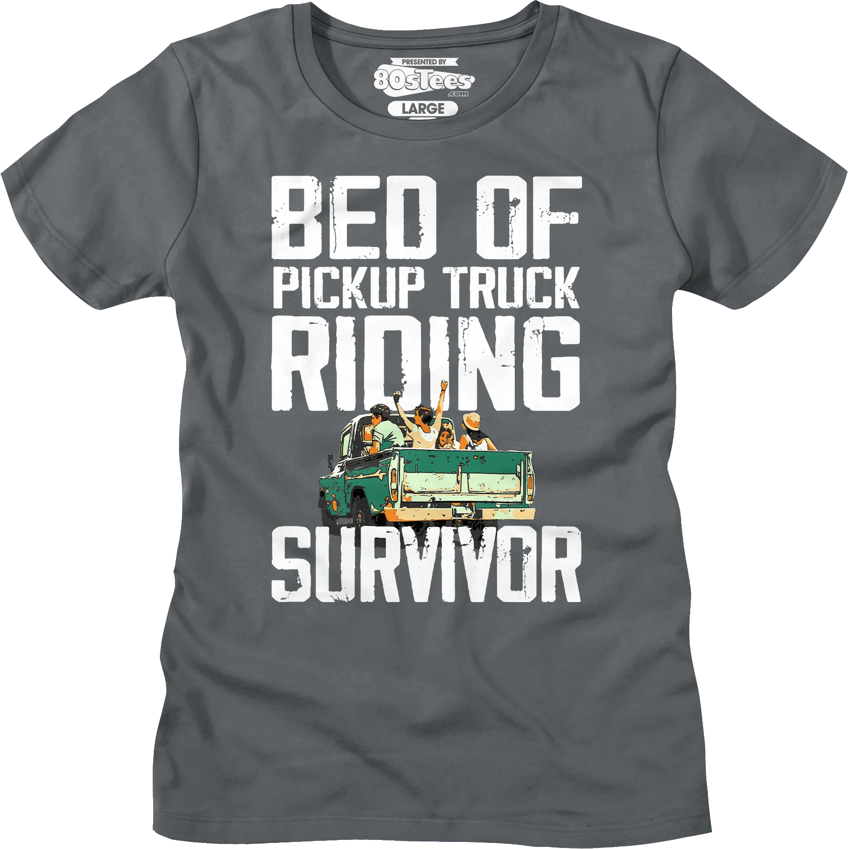 Womens Bed Of Pickup Truck Riding Survivor Shirt - Image 7