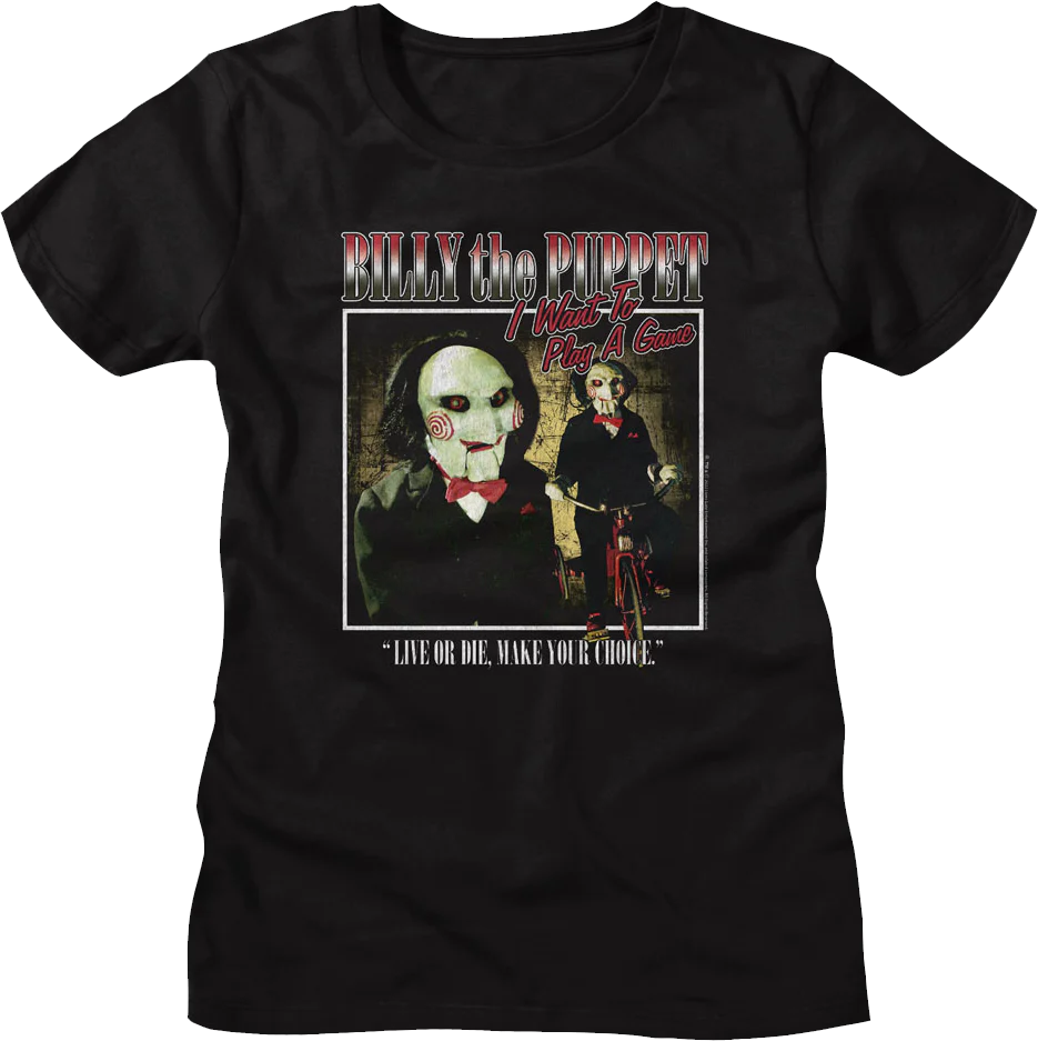Womens Billy the Puppet Saw Shirt