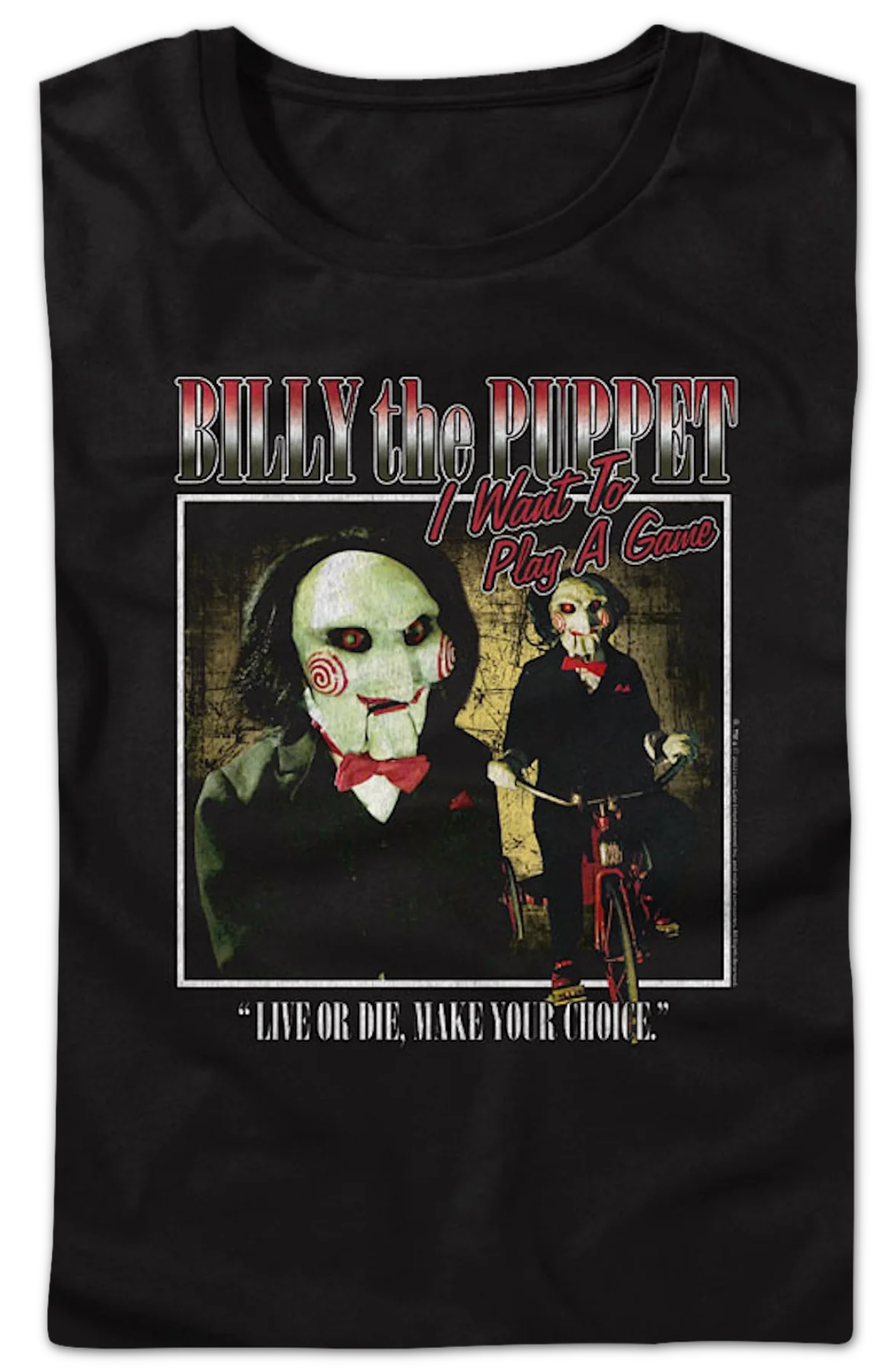Womens Billy the Puppet Saw Shirt - Image 2