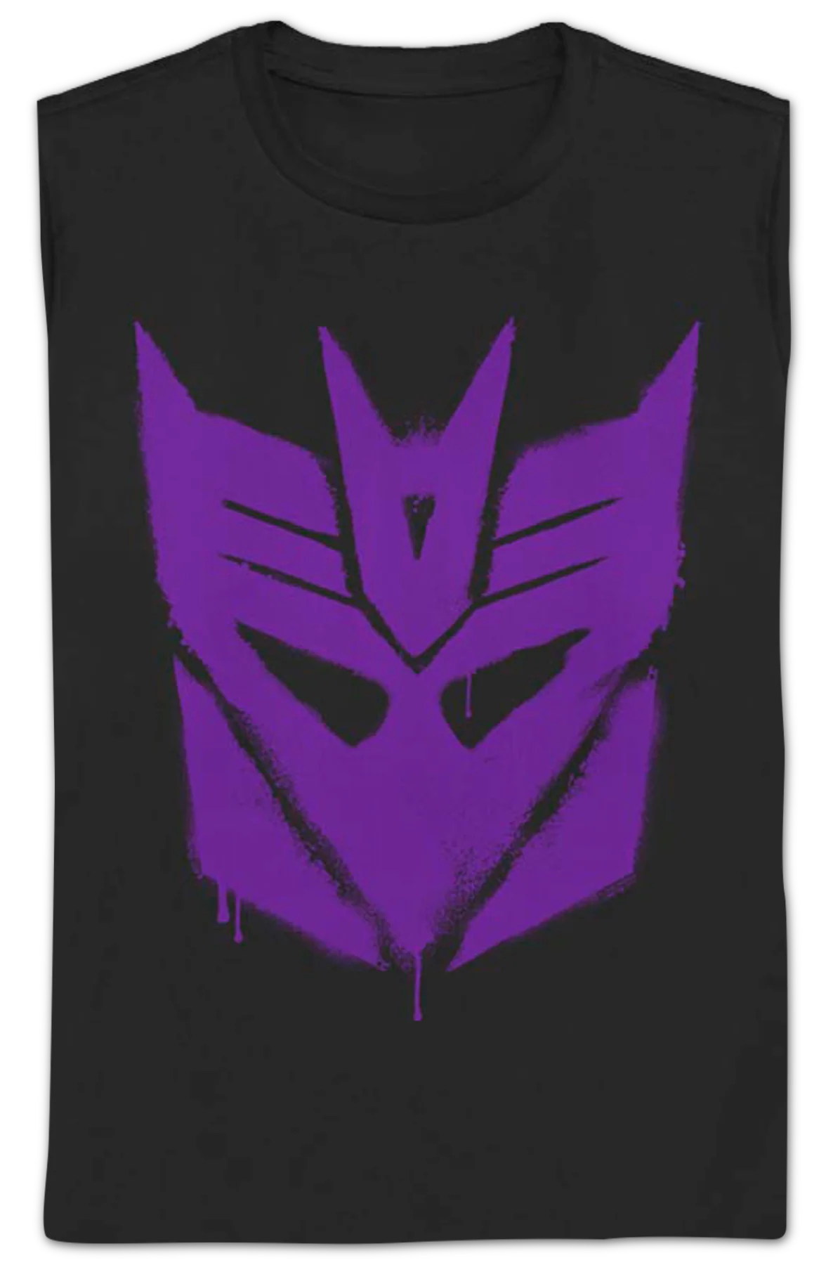Womens Black Decepticon Graffiti Logo Transformers Shirt - Image 2