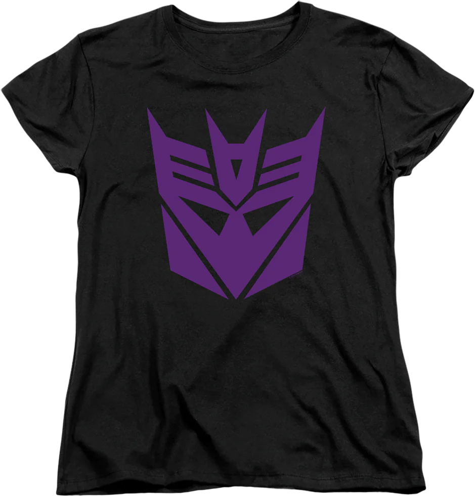 Womens Black Decepticon Logo Transformers Shirt