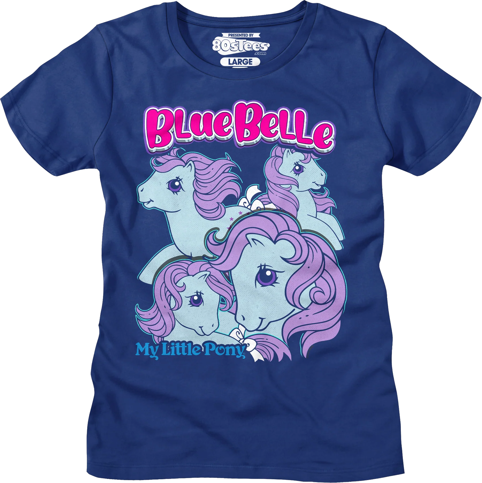 Womens Blue Belle Collage My Little Pony Shirt - Image 6