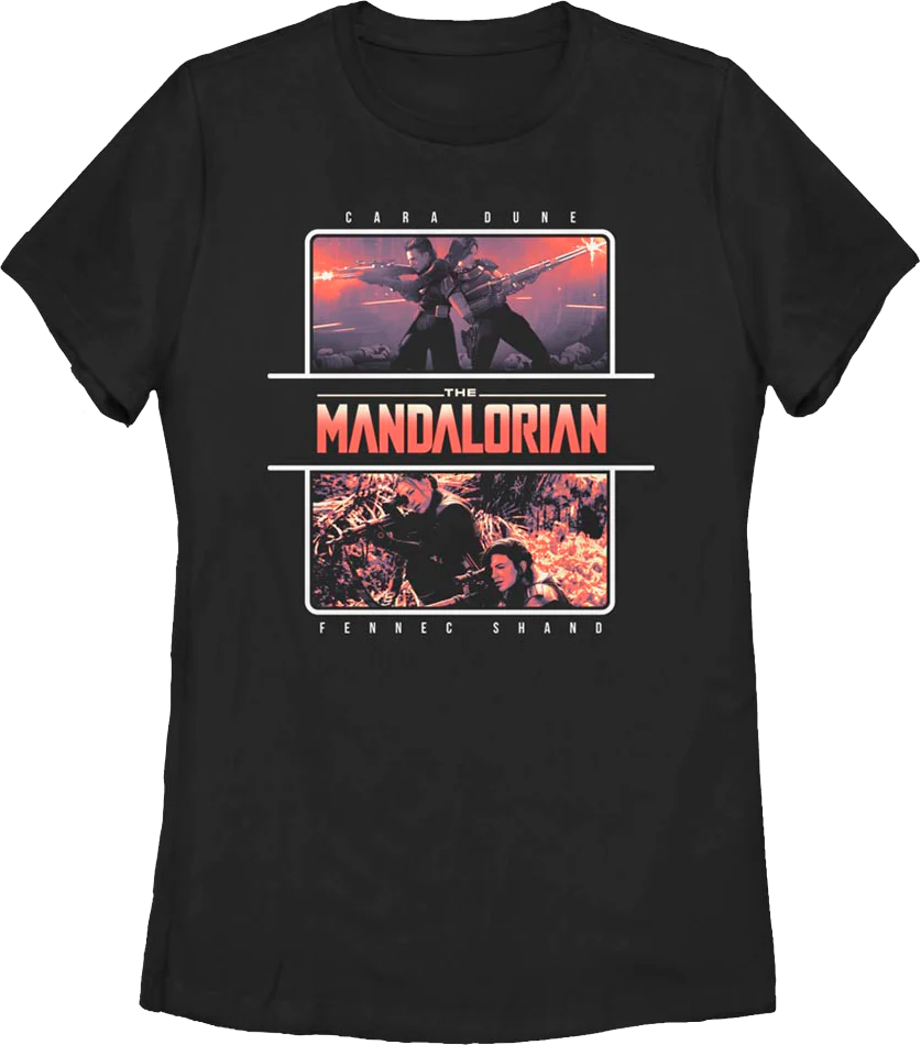 Womens Cara Dune And Fennec Shand The Mandalorian Star Wars Shirt