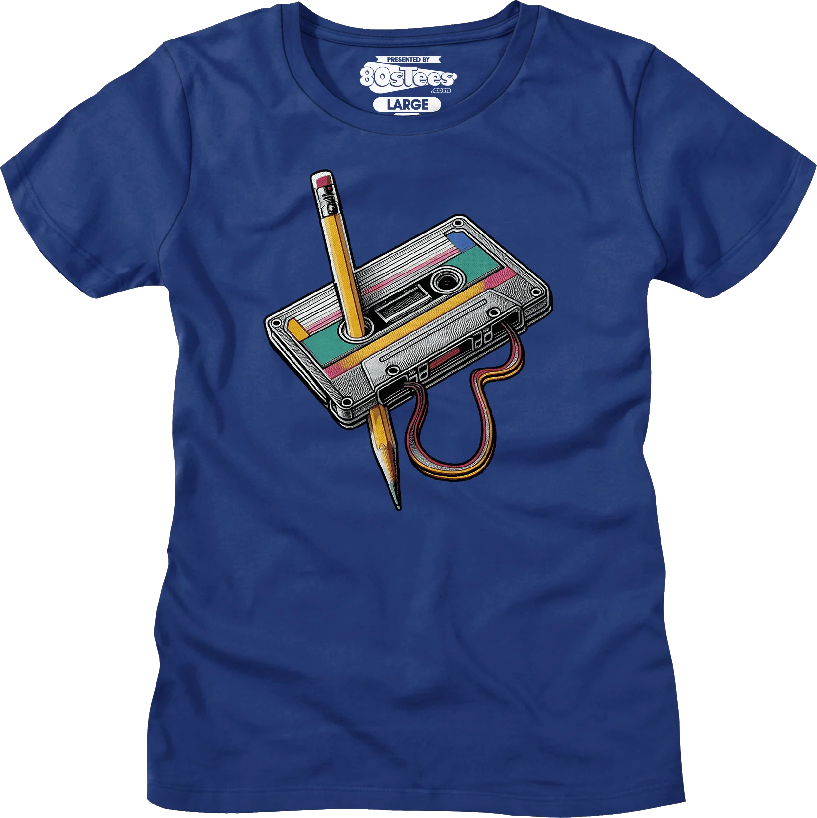 Womens Cassette Tape Rewind Shirt - Image 3