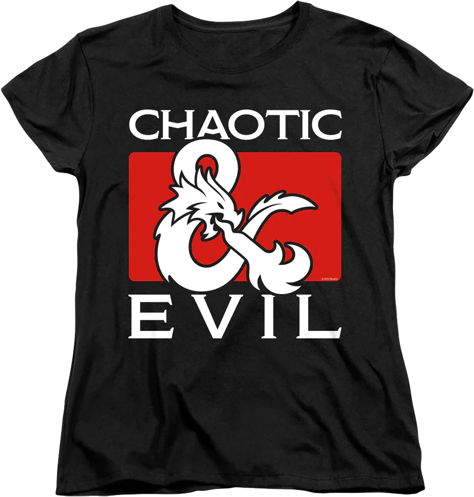 Womens Chaotic Evil Dungeons & Dragons Shirt