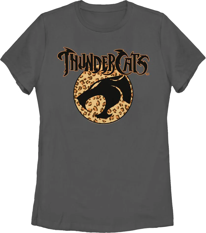Womens Cheetah Print Logo ThunderCats Shirt