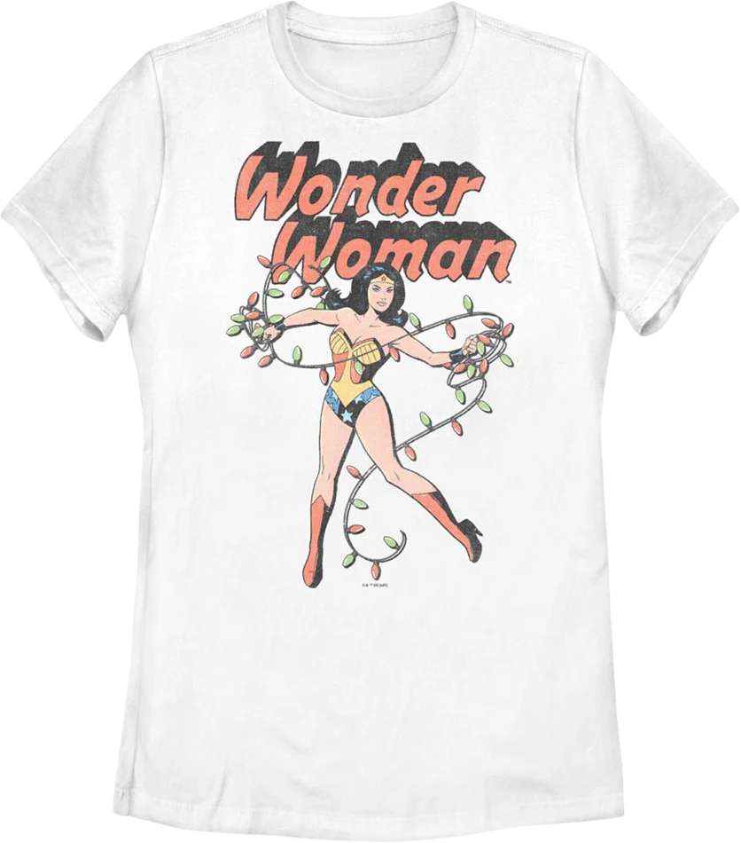 Womens Christmas Lasso Wonder Woman DC Comics Shirt