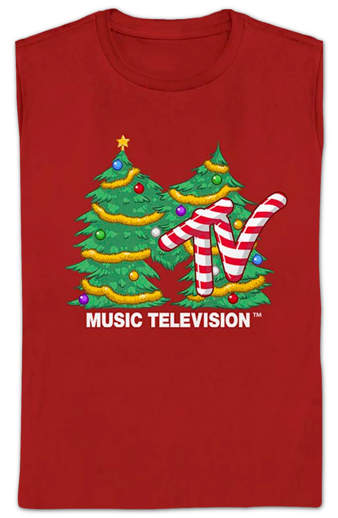 Womens Christmas Tree Logo MTV Shirt - Image 2
