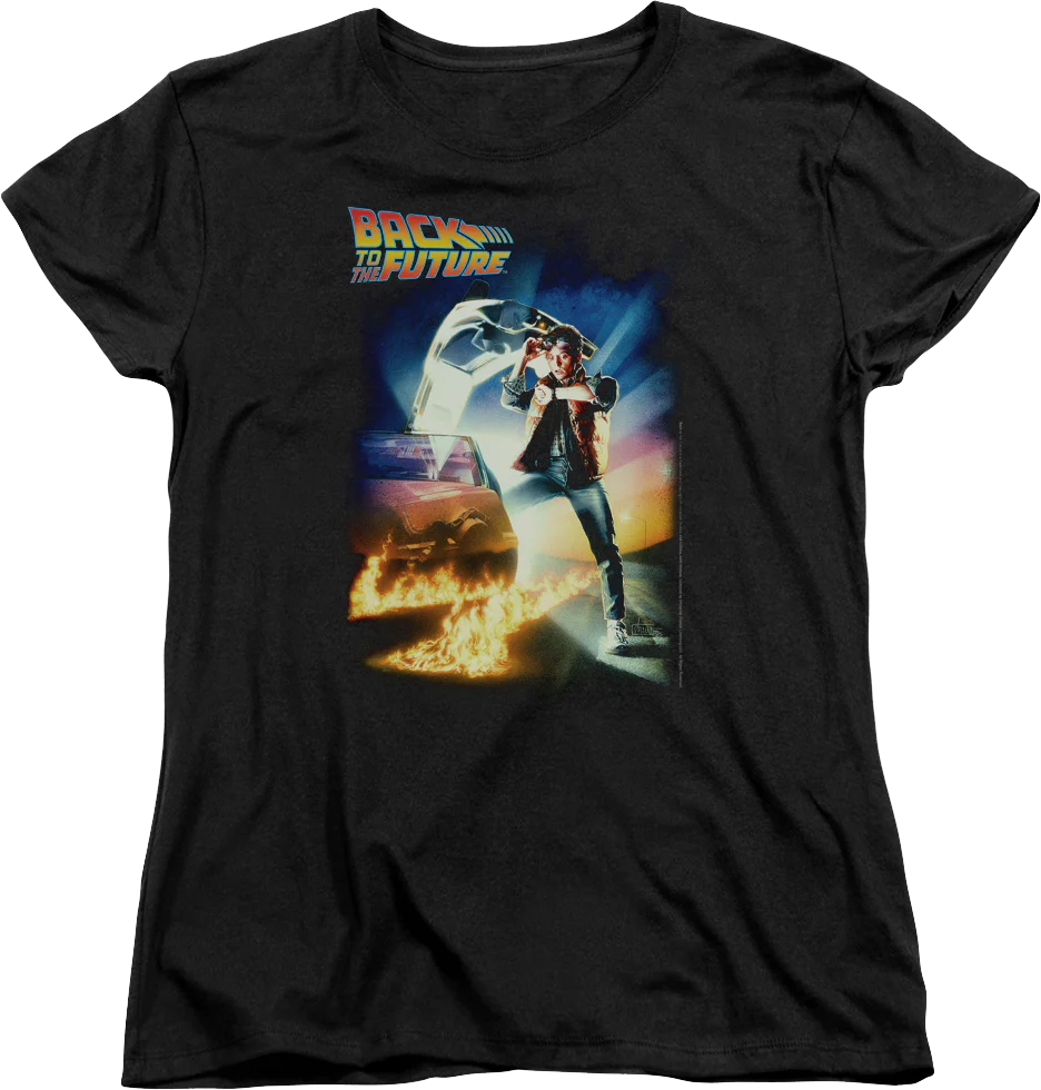 Womens Classic Movie Poster Back To The Future Shirt